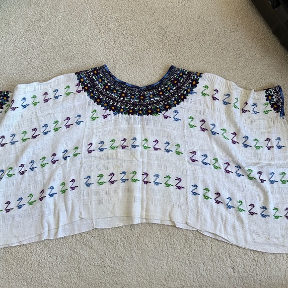 Guatemalan Cape Blouse Hand Woven One of kind Fots xs-xl - Picture 2 of 4